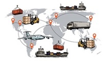 Diferentes modos de transporte no Transporte Multimodal