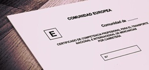 Exemplo de Certificado de Competência Profissional para Transporte Espanha